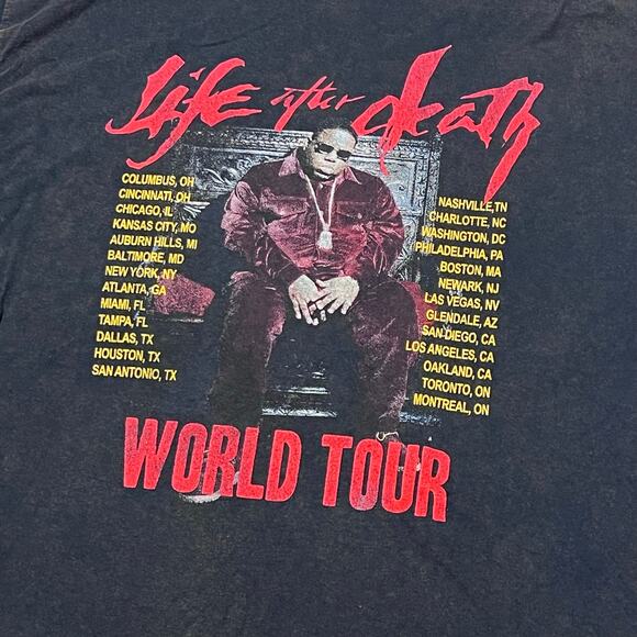 The Notorious Big T-Shirt Life After Death World Tour Shirt Large Double Sided - Picture 4 of 5